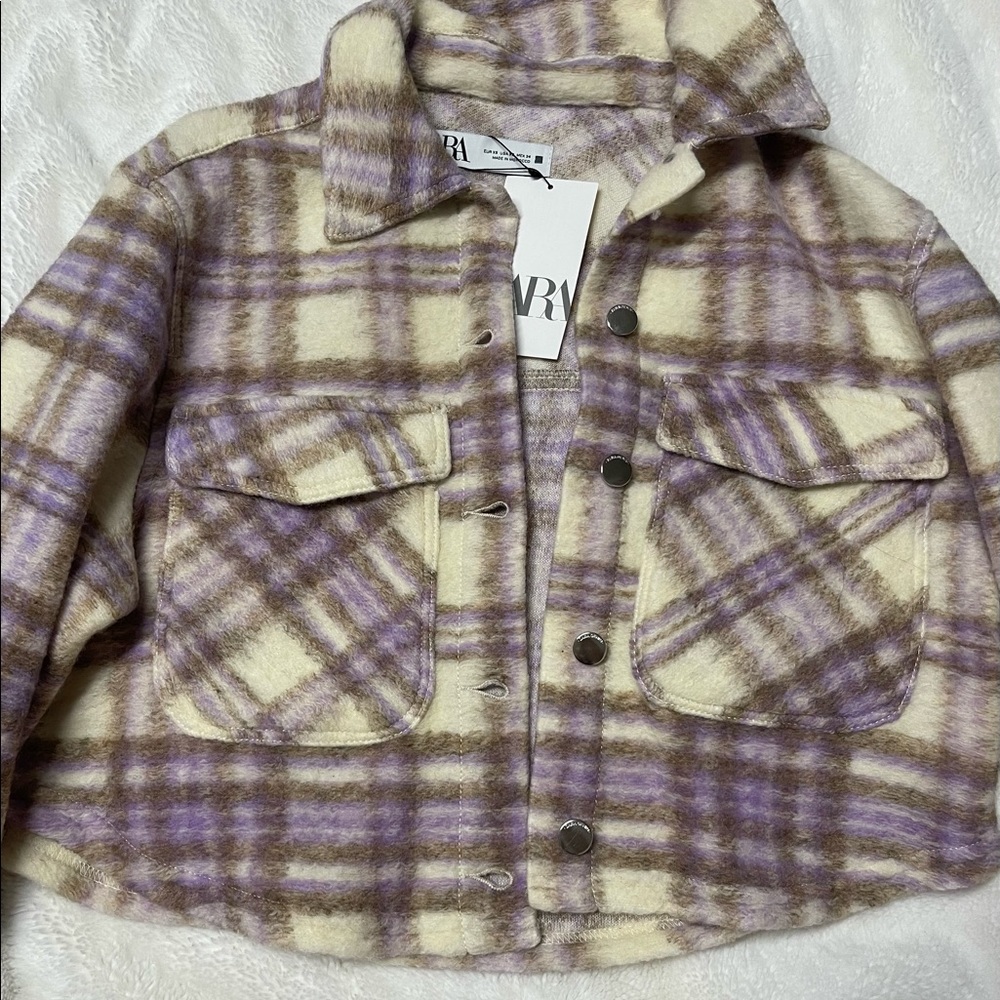 Zara cropped plaid jacket - Picture 2 of 6